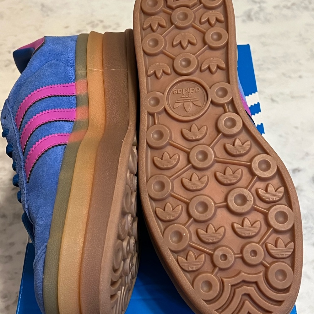 NEW Adidas Gazelle Bold Blue/Lucid Pink